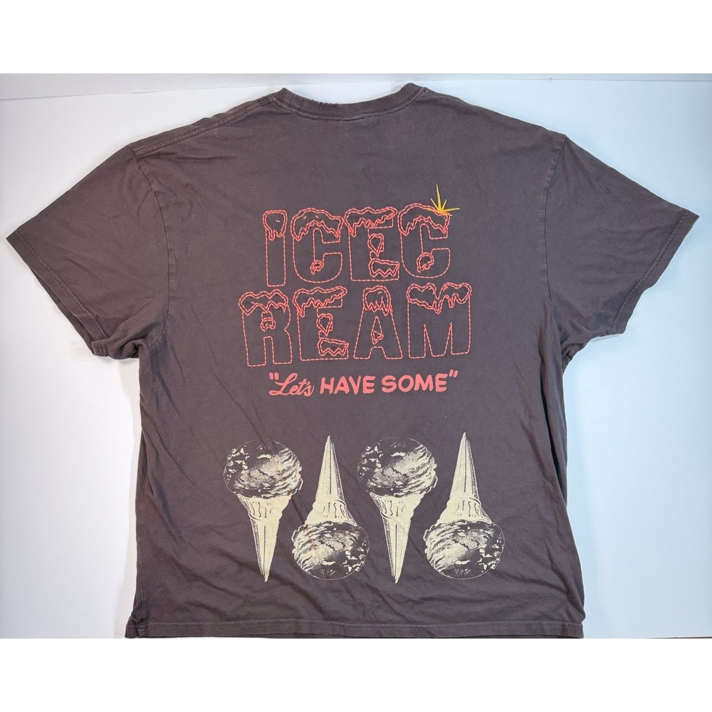 Ice Cream Graphic T Shirt Mens 3X Brown Streetwear Logo Pharrell